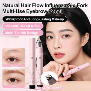 Natural Eyebrow Pencil Waterproof Long Lasting 6 Tip Multi Use Realistic Hair Like Brows Makeup Tool