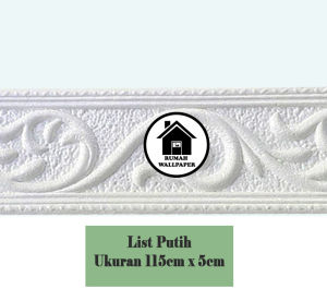 RW Wallpaper List Putih Wall Paper Wallpaper Wallborder Foam 3D Stiker