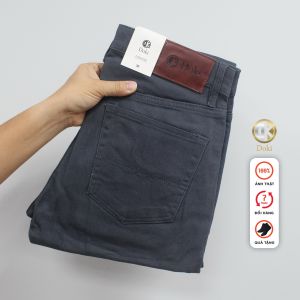 Quần KAKI Jean Slimfit Màu Ghi DKA Quần kaki nam dáng đứng Ôm nhẹ Chất vải co giãn thoáng mát lịch sự trẻ trung - Doki