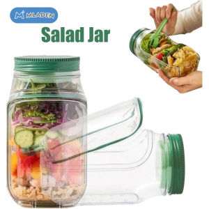 MLADEN Leakproof Plastic Salad Container Portable Side-opening For Breakfast&Fruit Keep Fresh Ideal for Picnic Home Office