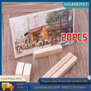 20pcs Wooden Photo Card Holder Wooden Postcard Memo Message card Clips Wooden Number Holder