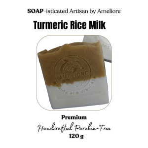 120g Turmeric and Rice Milk Plant-based Organic Soap Soap-isticated Artisan by Ameliore