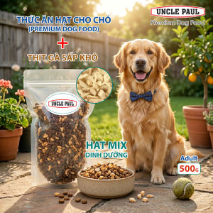 Thức Ăn Cho Chó Uncle Paul Hạt Khô Mix Thịt Gà Sấy Dinh Dưỡng Cho Chó Trưởng Thành Đủ Vị