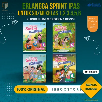 [ Erlangga ] Buku Sprint IPAS Kelas 3 4 5 6 SD/MI / Kurikulum Merdeka Revisi Pembelajaran Mendalam / IPAS SD