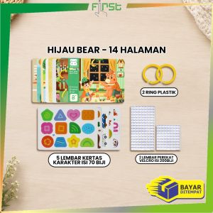 FH-M380 Buku Aktivitas Bayi Lucu DIY Quiet Busy Book dan Velcro 14 30 Halaman / Mainan Buku Edukasi