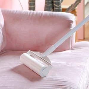 ลูกกลิ้งเก็บฝุ่นและขน ยืดได้ 72-113cm ลูกกลิ้งทําความสะอาด ขนแมวสุนัข เส้นผมและฝุ่น ขนาดใหญ่ 24cm