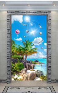 Tranh gạch 3d ốp tường phòng khách - hành lang - 043XC