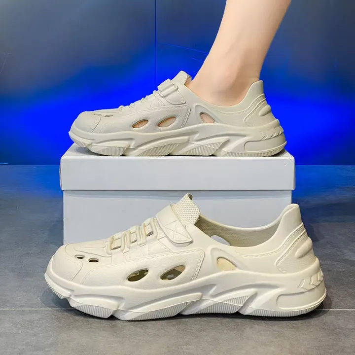 Rubber%20Shoes%20For%20Men%20Summer%20Outerwear%20Lace-up%20Hole%20Shoes%20Anti-Slip%20Breathable%20Rubber%20Clogs%20-%20Image%206