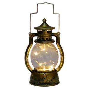 Operated Vintage Plastic Material 7 Color to Choose LED Lantern Hanging Lanterns for Outdoor Garden and Pathway