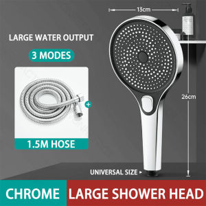 Pressurized Shower Head 13cm Large Panel Universal Bathroom 3-Mode Water-saving Shower Head Home Accessories