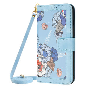 Emboss Flower Cards Solt Wallet Leather Case for Samsung A14 A52 A33 A34 A23 A54 A04 A24 S21 S22 Plus S23 Ultra Crossbody Cover