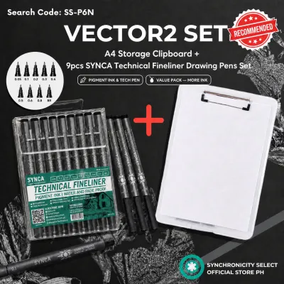 SS-P6N | UNI PIN Technical Drawing Pen (0.05MM - 0.8MM) Vector Set | Unipin Engineering Drawing Office Writing Gift Pen Black Ink Gel Pen | SSP6N LUMI SPARK Series Affordable Wholesale Stationery from Synchronicity Select Store PH