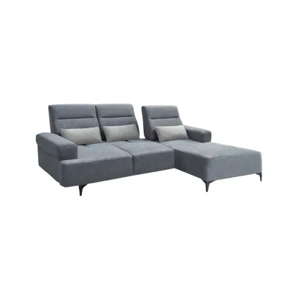 Living Mall Walry Pet-Friendly 2-Seater/3-Seater Pushback Sofa Pocketed Spring Seat in Grey Colour