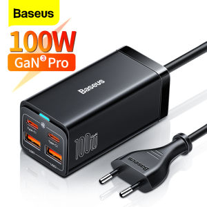 Baseus GaN3 Pro 100W Desktop Charger 2U+2C Quick Charge 4.0 QC 3.0 PD AFC USB-C Type C USB Fast Charging For Samsung iPhone 13 Pro Max 12 Laptop iPad Pro
