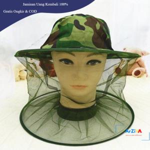 KLV Topi Rimba Outdoor Jaring Anti Nyamuk Boonie Hat Camouflage - TP33