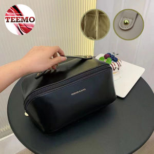 Teemo Women PU Leather Makeup Organizer Bag With Large Capacity Cosmetic Travel Pouch Bag - Fulfilled by Teemo SHOP