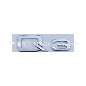 Letter emblem sticker For Audi Q3 Q5 Q7 Q8 Q2L Q5L Rear logo Trunk displacement badge Car model sign Decoration silver black
