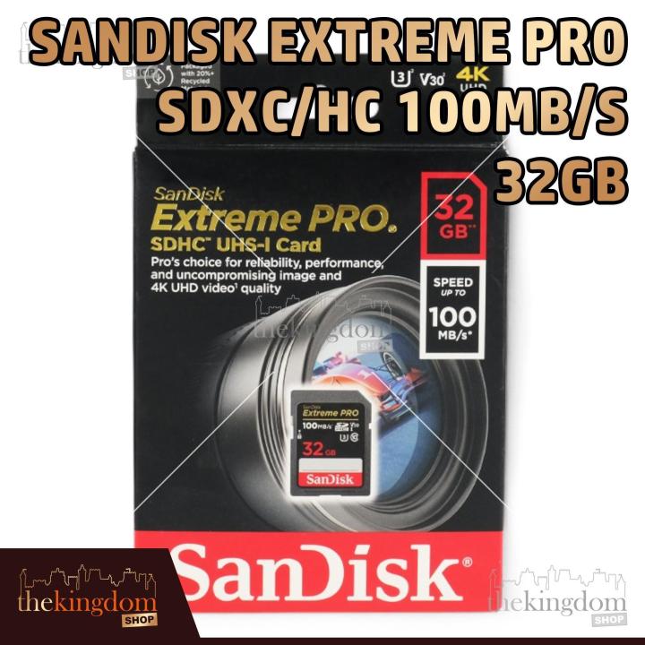 SanDisk Extreme PRO SDXC/HC UHS-I Card U3 V30 100MB/s 32GB Memory Camera  Kamera Dashcam Hp Kartu SD Card Memori 32 GB Lazada Indonesia