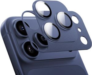 MAGIC JOHN for iPhone 17 Pro Camera Protector 6.3 HD Clear Magnetic Tempered-Glass Film Ultra-Tough Anti-Scratch Case Friendly 2 PackBlue