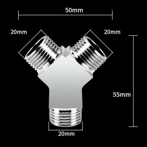 AumoPro 1PC 1/2" Brass Garden Hose Distributor Valve Connector Shunt Adapter Faucet Connector Bathroom Washing Machine Faucet Accessories with Live Tee/quad Splitter 4-point Faucet One In Two Out/one In Three Out Fittings