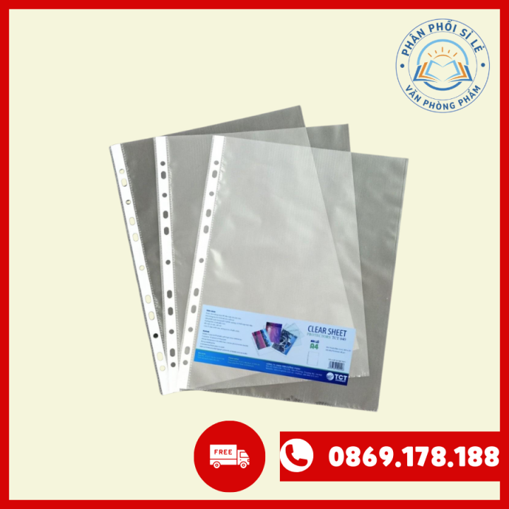 Bìa lỗ (sơ mi lỗ) 3C, 4C, 5C, 6C - trong suốt, đường hàn đẹp mắt, lưu ...