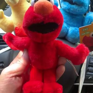 kawaii Sesame Street Plush keychain Soft Keychain Stuffed Animal Backpack Keyring Elmo Cookie Monster Big Bird Ernie Kids Gift