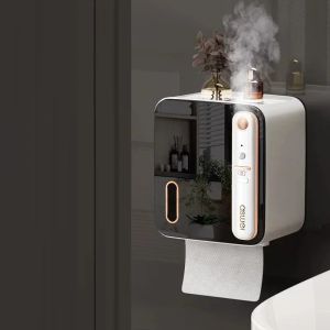 Toilet Paper Holder Intelligent Aromatherapy Toilet Tissue Toilet Paper Storage Rack Roll Up Paper Boxes Bathroom Accessory