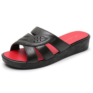 [Free Shipping] Fashionable WomenS Summer Outdoor Casual Slip-On Sandals For Mothers Middle-Aged And Elderly WomenS Flat-Soled Soft-Bottom Slippers