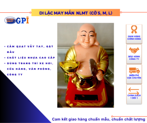 ÔNG DI LẶC NĂNG LƯỢNG MẶT TRỜI CẦM THỎI VÀNG GIÚP GIA CHỦ PHÁT TÀI PHÁT LỘC TRANG TRÍ CỬA HÀNG VĂN PHÒNG CAO 110CM