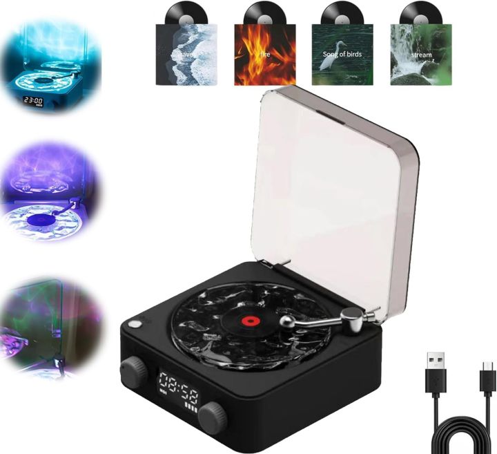 The Waves Vinyl Player,Waves Vintage Vinyl Record Player Bluetooth