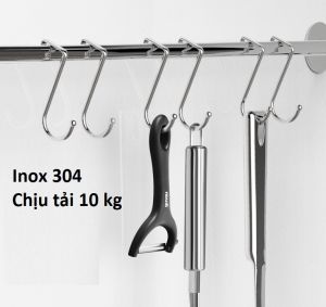 Móc Treo Đồ Hình Chữ S Treo Nhiều Đồ Tiện Dụng INOX 304 Chịu Tải 10 Kg