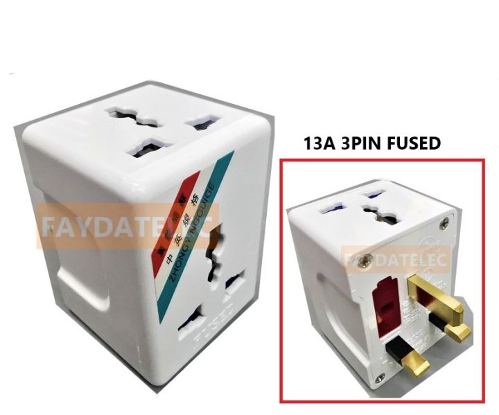 13a 3way Multi Universal Socket Adaptor Lazada