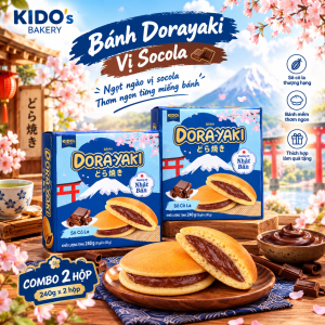 [Combo 2 Hộp] Bánh Rán Dorayaki Hộp 120gr Nhân Ngọt [HSD 6 tháng] [Date Xoay Mới Mỗi Tuần]