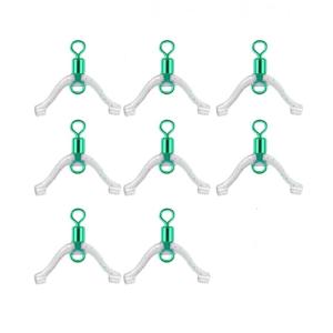 ตัวหมุนสองแฉกสำหรับอุปกรณ์เสริมตกปลาแยกชิ้นเล็กป้องกันการพัวพันเอ็นตกปลาพื้นที่สำหรับตะขอคู่