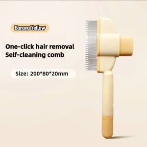 DEARYOYO Cat and Dog Combs Opening Knots To Remove Floating Hair Artifact Pet Self-cleaning Combs Row Comb