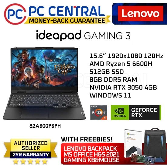 IdeaPad Gaming 3 15 Laptop with AMD