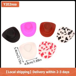 【Local shipping】 10Pcs Miniature Plastic Doll Hat Western Cowboy Hat Cowgirl Hat For Dolls Decor