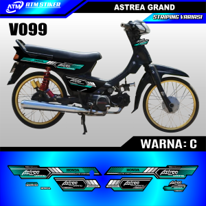 Stiker striping variasi honda grand sabit