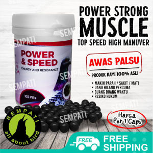 SEMPATI Jamu Pil Doping Merpati Power & Speed Energy And Resistance 100 Pil Vitamin Burung Merpati Lomba Pos Kolong Tomprang Dara Kapsul Obat Burung Merpati Terbang Cepat Anti Lelah