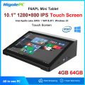 10.1"  F6APL Mini PC Touch Screen Tablet Pad Windows 10 4G 64G Pocket All-in-one PC Industrial POS system. 