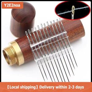 【Local shipping】 30Pcs Sliver Mù Kim May Thép Không Gỉ Bên Lỗ Người Già Tự Threading Kim Khâu Pin DIY May Beading Công Cụ