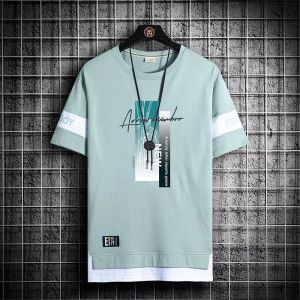 New Men s T shirt Fashion Summer Short Sleeve Printed T shirt Mens Casual Pattern T shirt Men s