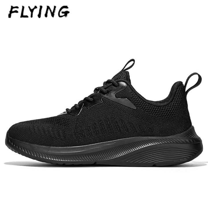 FLYING Summer New Men's Lightweight Running Shoes High Elastic Soft Bottom  Non-Slip Shock Absorbing Walking Shoes high quality Breathable Mesh sneaker 