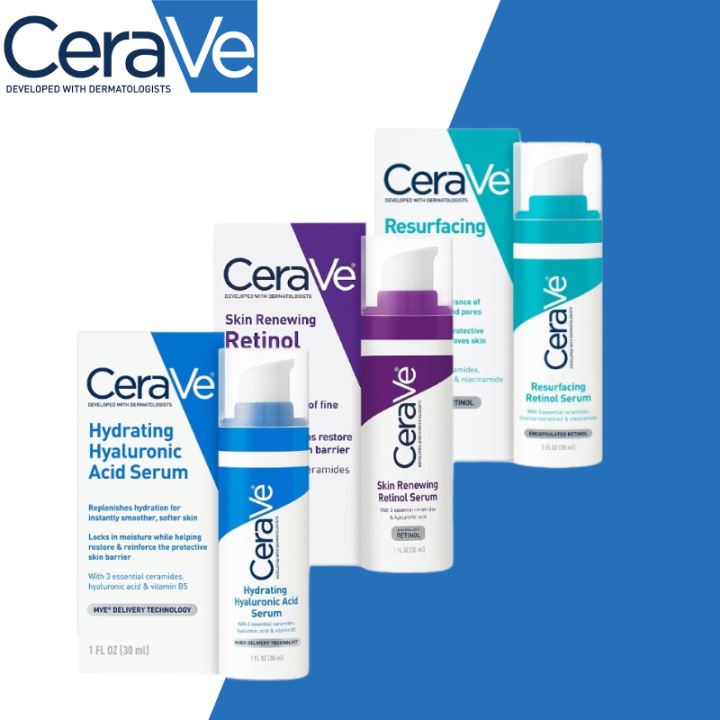 Cerave Retinol Facial Serum For Post-acne Marks And Skin Texture Pore 