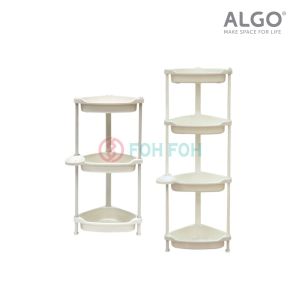 Algo 3 or 4 Tier PP Corner Triangle Bath Rack Kitchen Rack (AL-017 AL-018)