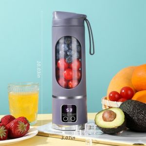 Portable Blender 500ML Personal Smoothie Cup Electric Juicer Shaker Rechargeable Electric Fruits Blender for Home Office Travel