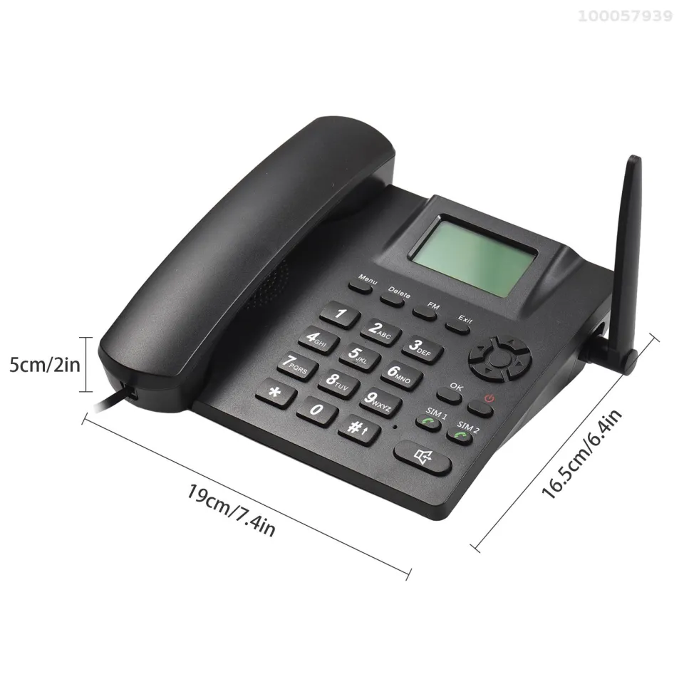 thumbnail image 2 of Bisofice Wireless GSM Desktop Phone – Dual SIM Card Cordless Telephone Q6U6 2 of 5