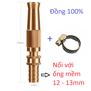 Đầu vòi xịt tăng áp phun nước rửa xetưới cây có thể nối nhanh súng phun dây nước từ 6 đến 28mm