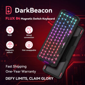 DarkBeacon FLUX 84 HE Magnetic Keyboard Rapid Trigger 8000Hz Hot Swap RGB Low Latency Smooth for FPS Valorant CS2 Gaming