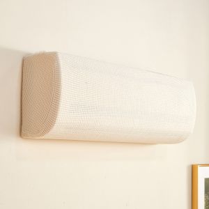 1PC Elastic Air Conditioner Dust Cover Solid Color Home Decor Soft Wall Mounted Protector Protective Easy Cleaning Cover